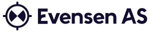 Mørk logo av Evensen AS